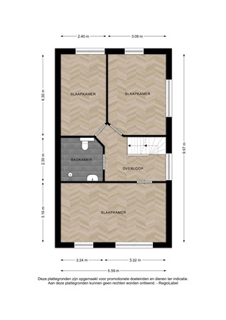 Floorplan - Oerdijk 62, 7433 AB Schalkhaar